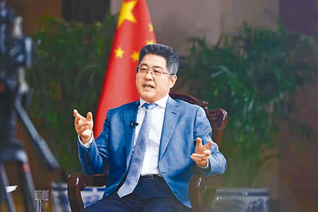 ■副外長樂玉成接受內地傳媒訪問。