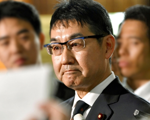 日本法務大臣河井克行向首相安倍晉三提出辭職。 AP