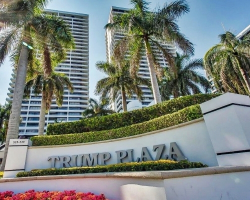 美國佛羅里達州南部屋苑「特朗普廣場」（Trump Plaza）的居民，希望更改屋苑的名稱，刪走前總統特朗普的名字。網圖