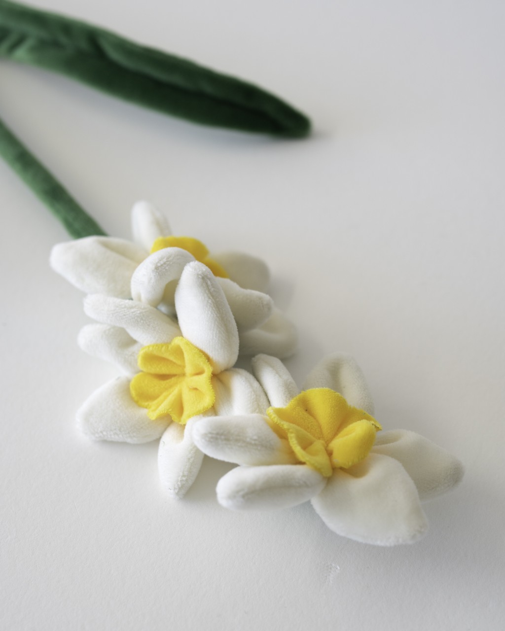 毛絨花作品：水仙花。