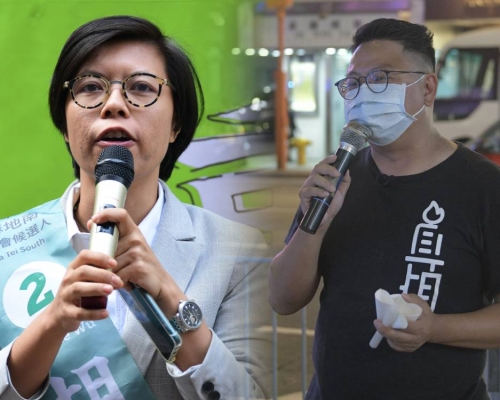 油尖旺區議員胡穗珊(左)及朱江瑋(右)資料圖片。