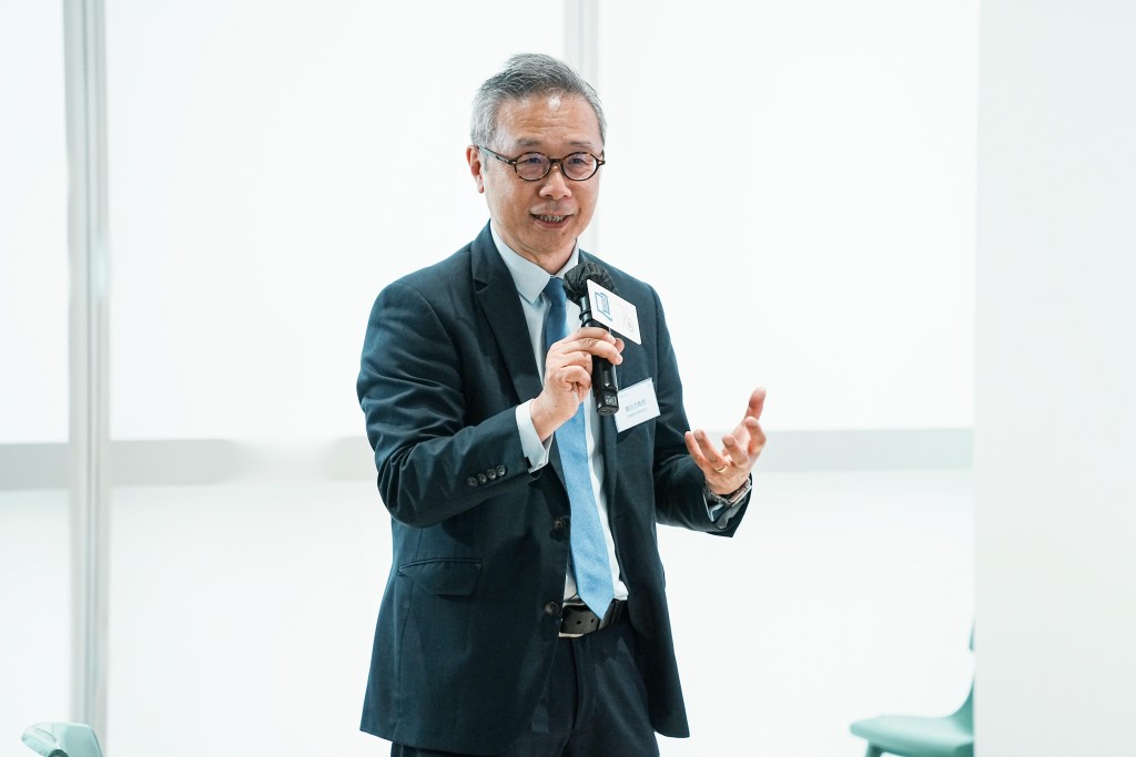 鍾志杰表示，目前將先「盡用」校園空間，並以SCE成為本港首屈一指的應科大為最重要目標。汪旭峰攝