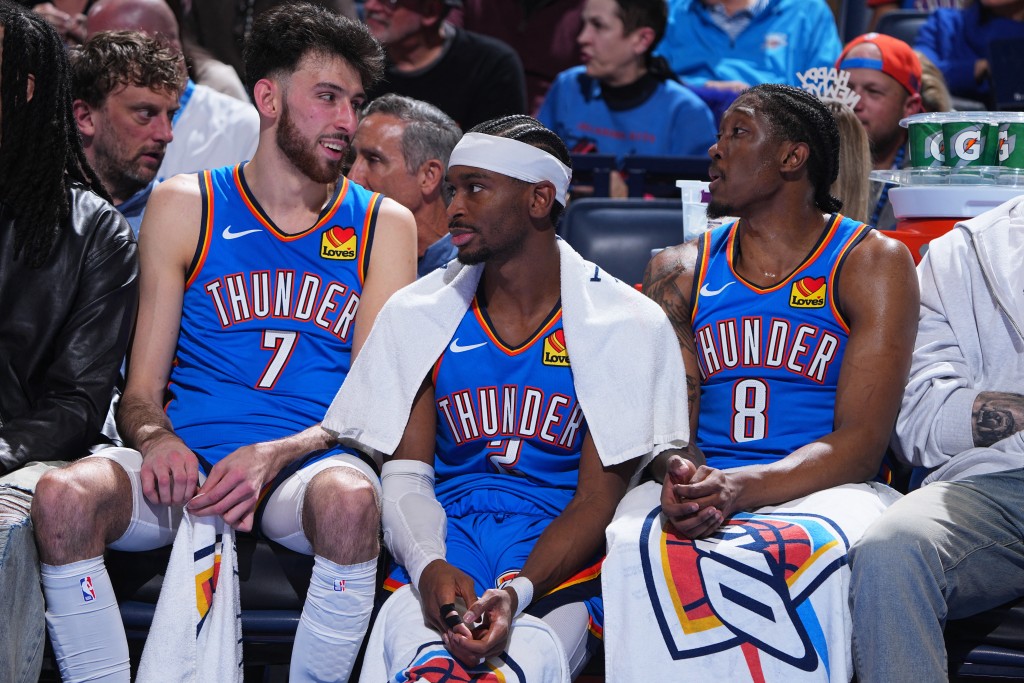 雷霆三少全季僅合體過5場。AFP