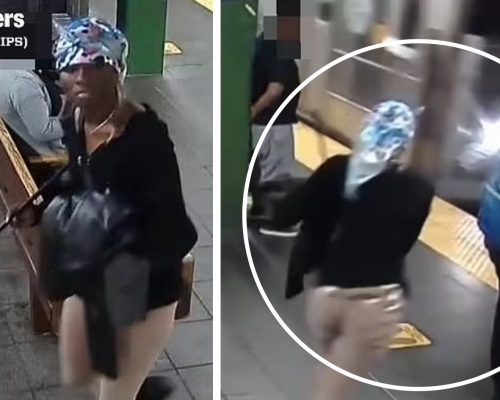 美國女黑人日前在地鐵站內隨機傷人。(片段截圖)