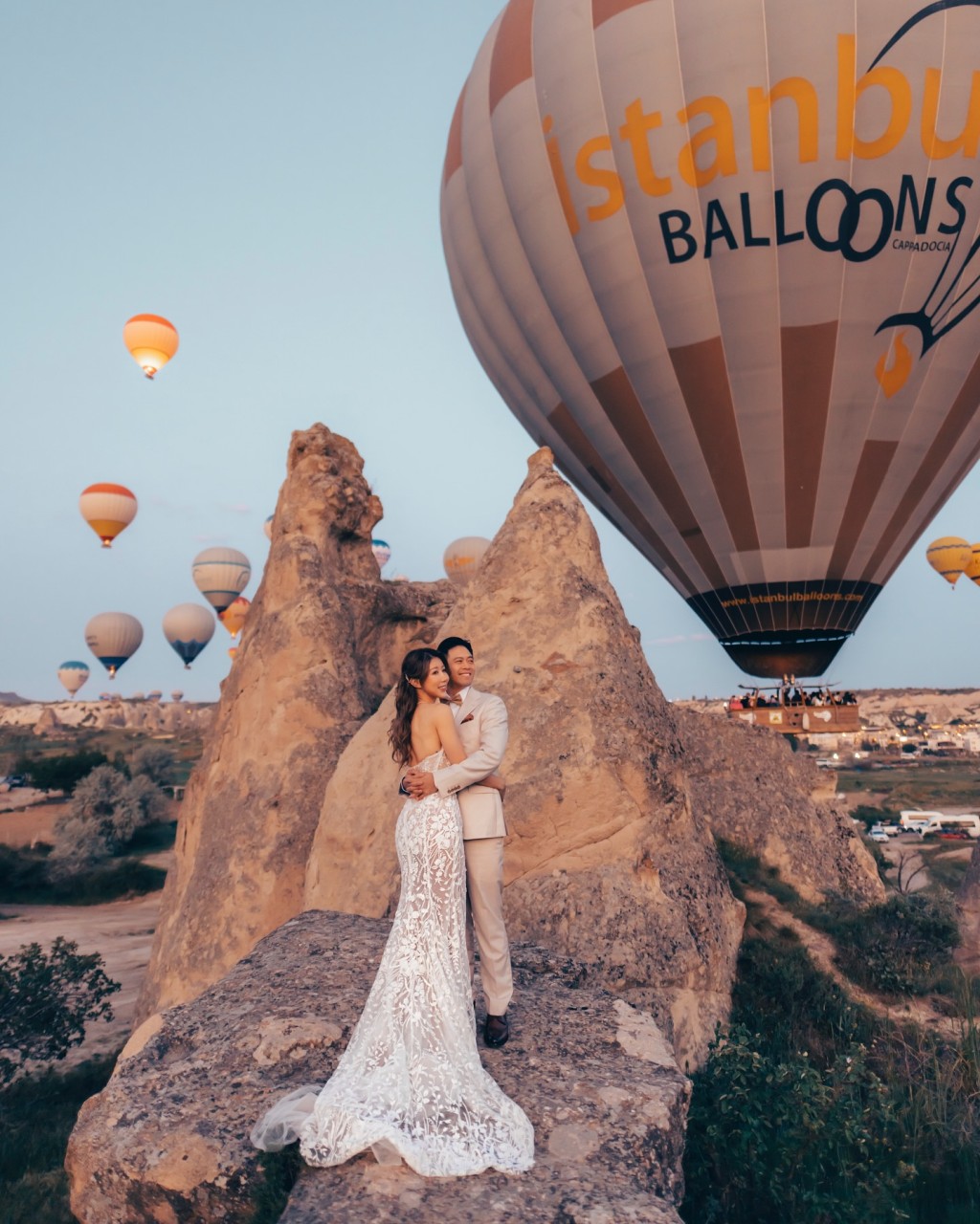 陳婉衡在土耳其拍結婚照。 陳婉衡在土耳其拍結婚照。
