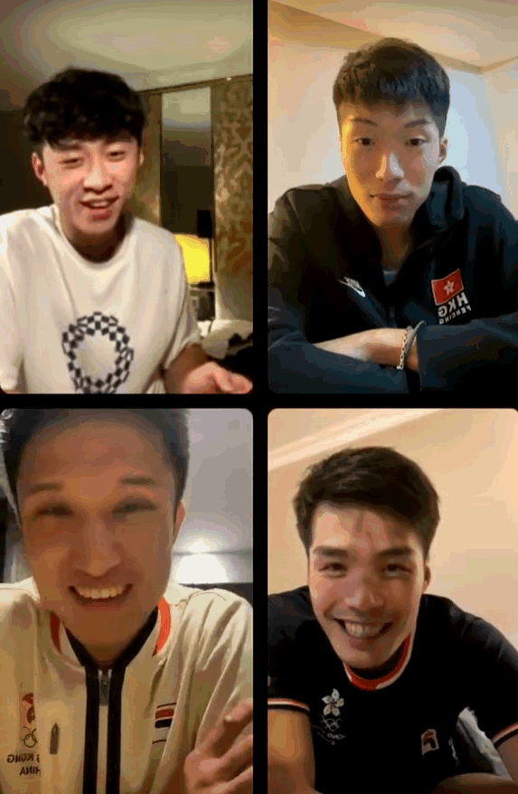 4子終於上周六（7日）齊人同框出現。影片截圖