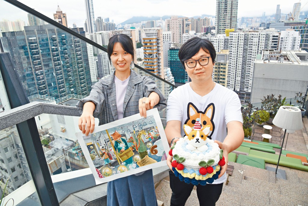「动物医馆」的插画师林婵婵（左）及「拖罗狗」的设计师Lawrence Kong（右）便是其中入选「香港设计‧授权支援计画」的单位。