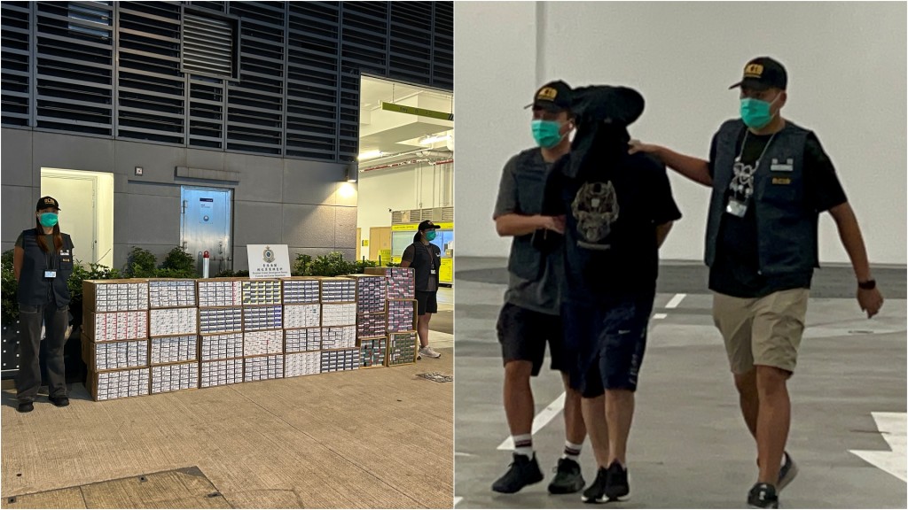 海關打擊電話訂購私煙 揭荃灣商廈被利用為倉庫 檢610萬元貨拘一男