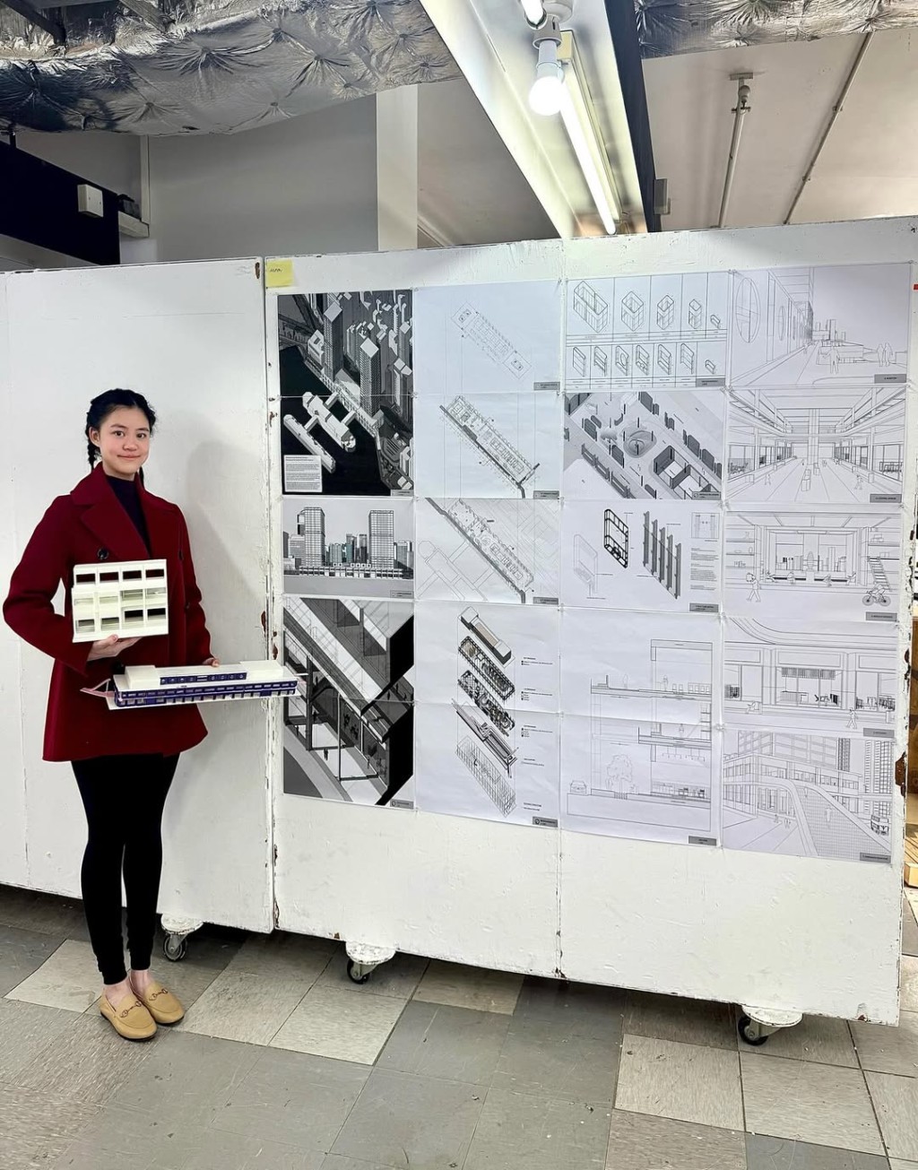 劉秀盈去年曾展出作品及設計圖。