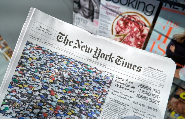 《纽约时报》是美国老牌新闻媒体。