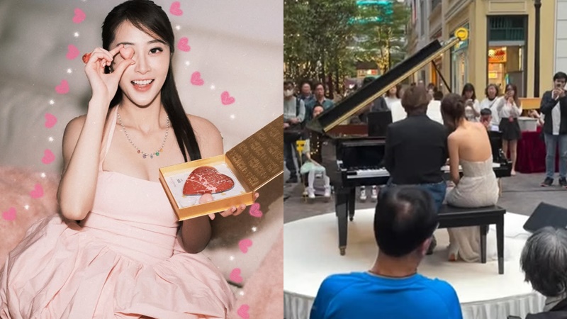 「TVB是非女神」陳曉彤超低胸戶外彈琴  全力谷胸現極澎湃上圍  仍停工靠性感自救