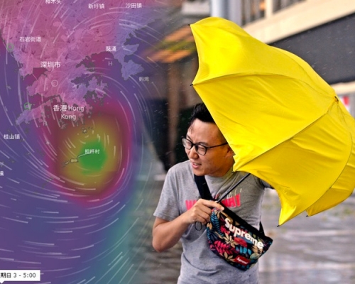 歐洲預報風暴或登陸香港南部。網上圖片