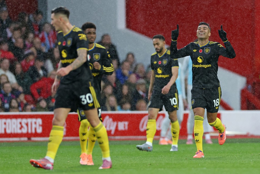 曼聯賽和森林,連勝走勢告終。法新社 曼聯賽和森林,連勝走勢告終。法新社