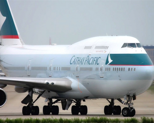 國泰航空提供免費新冠病毒保險。 資料圖片