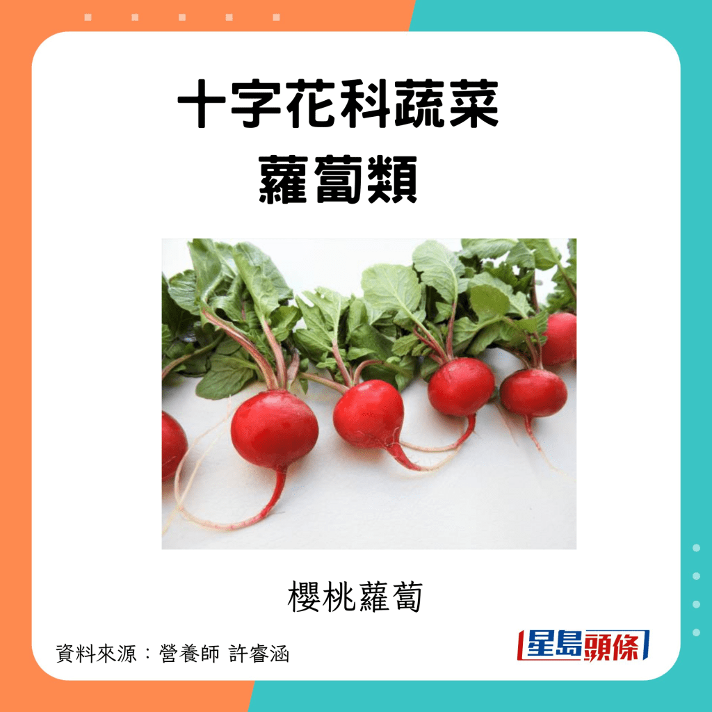 防癌为肝脏解毒食物  十字花科蔬菜萝卜类：樱桃萝卜