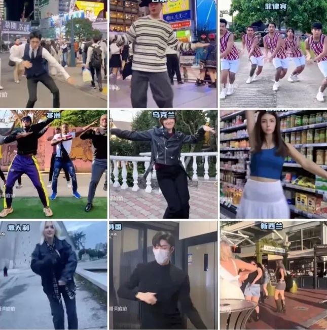 科目三舞蹈在外国也极受欢迎，很多人以此为主题拍短片。网络图片