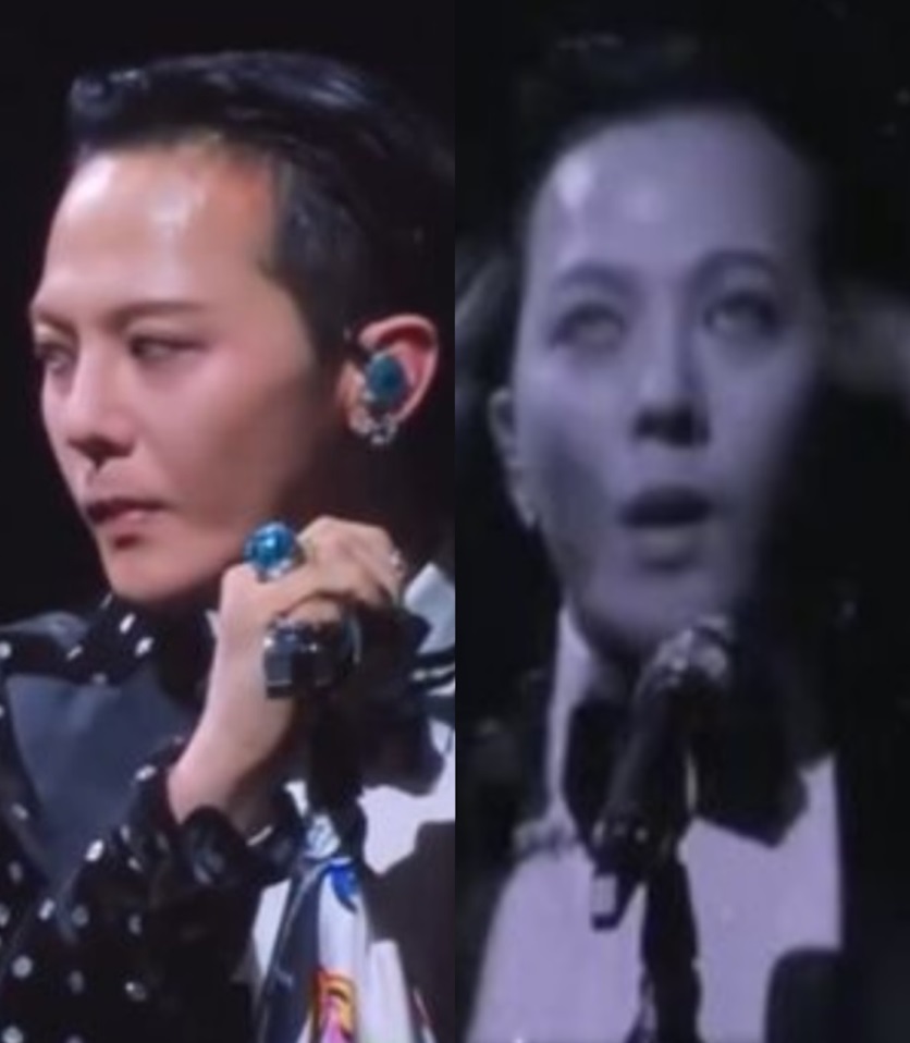 但有粉絲發現昨晚疑似耳咪及收音出事，影響GD的演出，令他忍不住嬲爆及反白眼。（網上截圖）