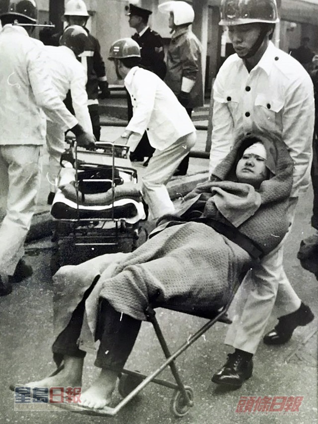 大廈內的一名女傷者。資料圖片