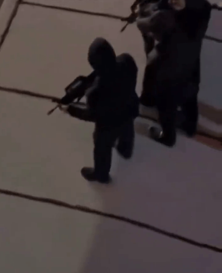 為保群眾安全特警連開10多槍擊斃大黑熊。 為保群眾安全特警連開10多槍擊斃大黑熊。