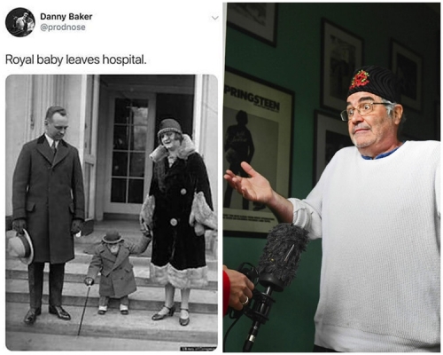 贝克(右)因不当玩笑(左)被炒鱿。Twitter/AP