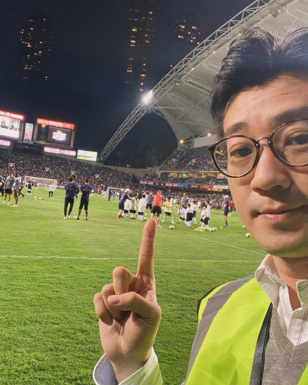 TVB体育记者陈焜杰当日都有到大球场采访。