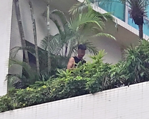 男子危企。林思明攝