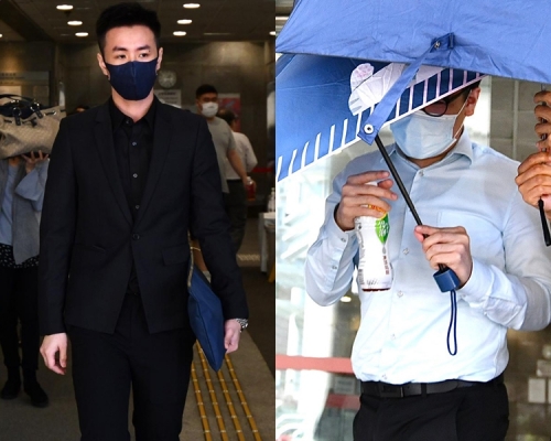 被告何沛鍇(左);被告梁耀安(右)。