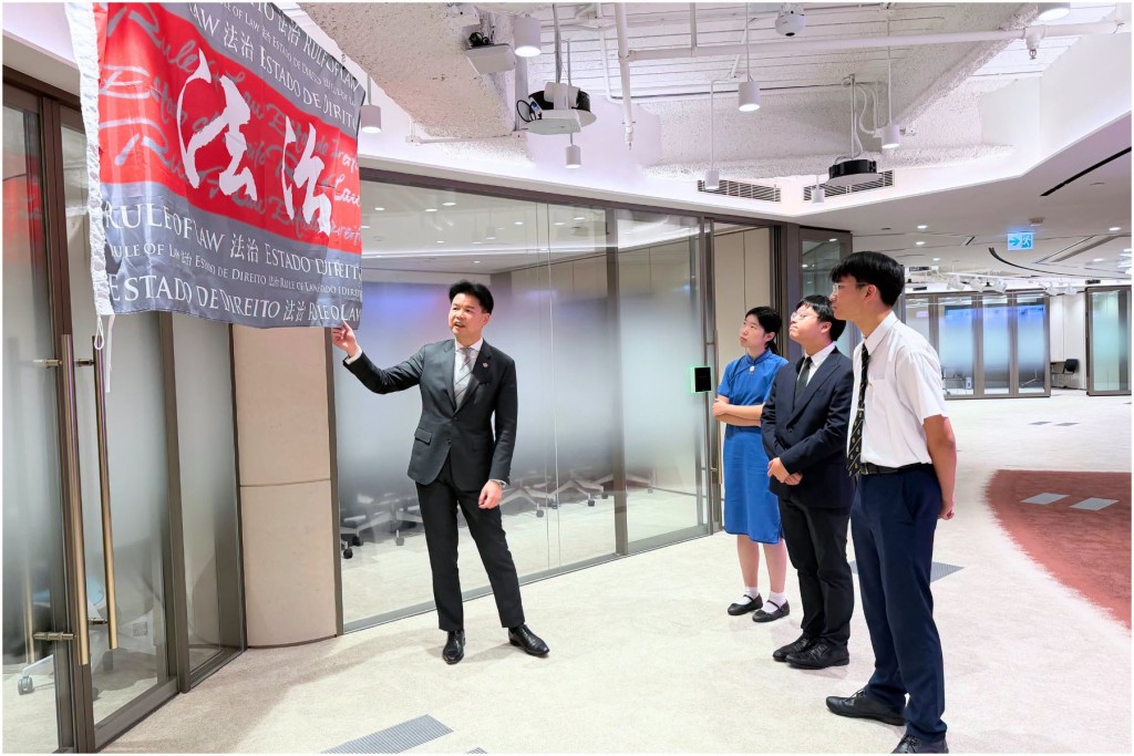 湯文龍在會面上親自接待他們，分享對法治、專業責任及法律人使命的體會。