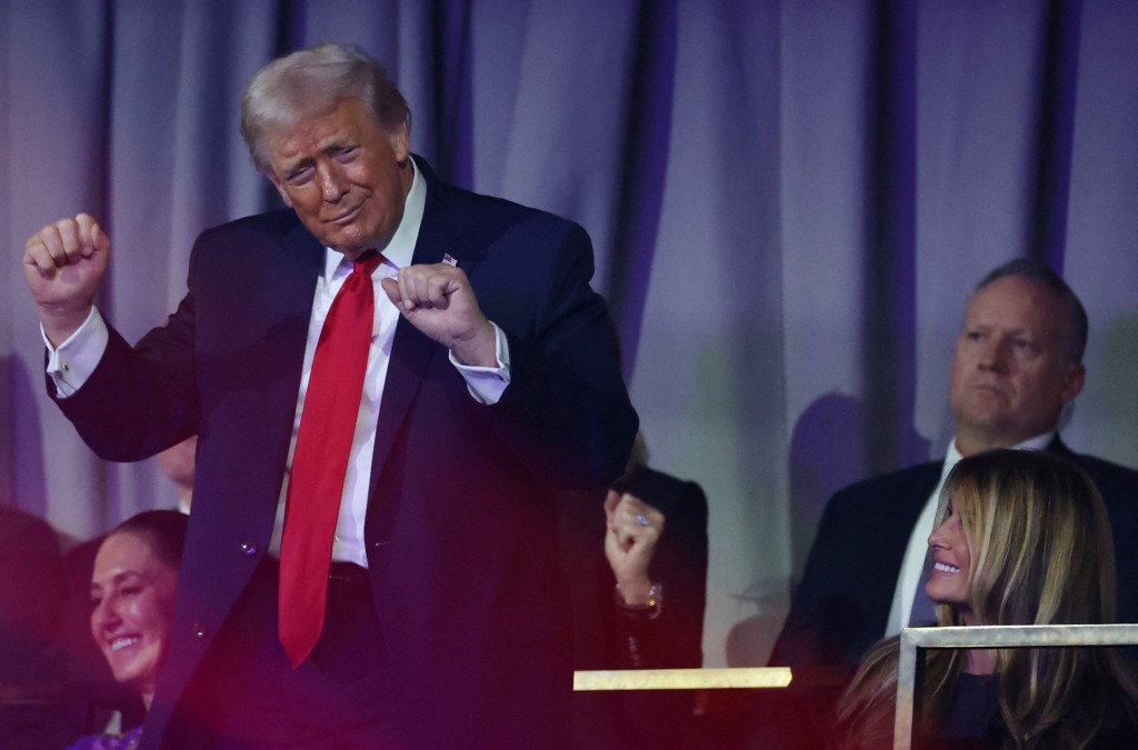 特朗普说话时表情动作多多。路透社