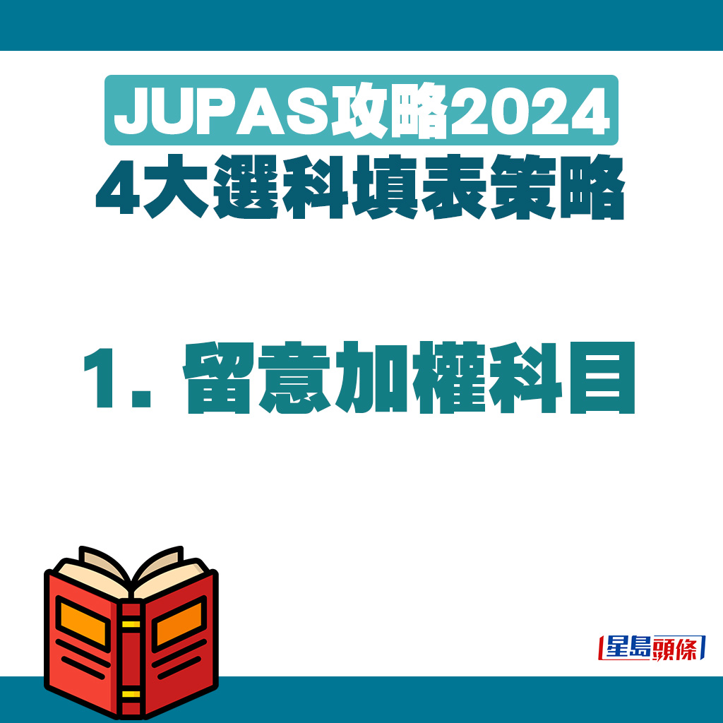 JUPAS攻略2024｜1. 留意加權科目