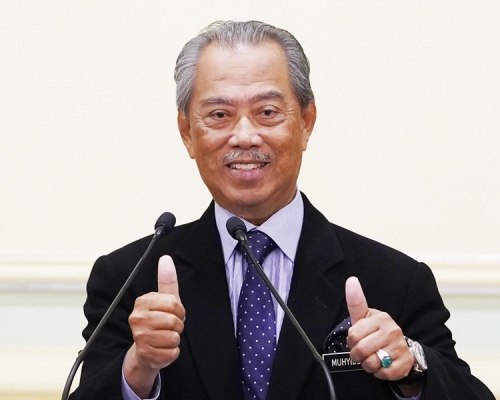馬來西亞首相府今早發聲明指,首相穆希丁因腹瀉被送院治療。AP圖片