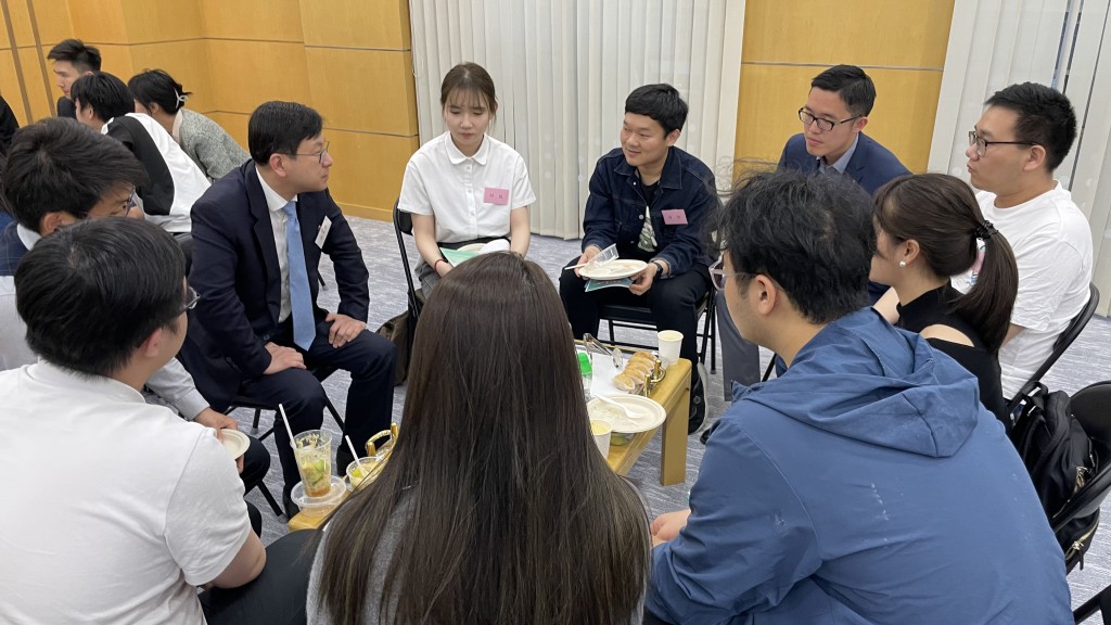 孫玉菡昨日（8日）與在北京就讀的大學生交流，介紹香港一系列優化人才入境措施。