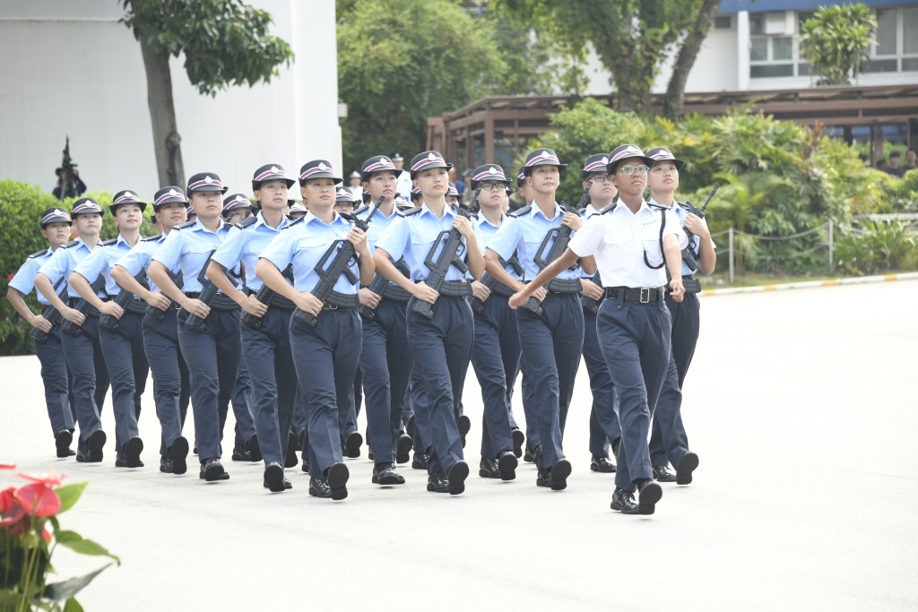警察學院今(6日)舉行結業會操。林思明攝