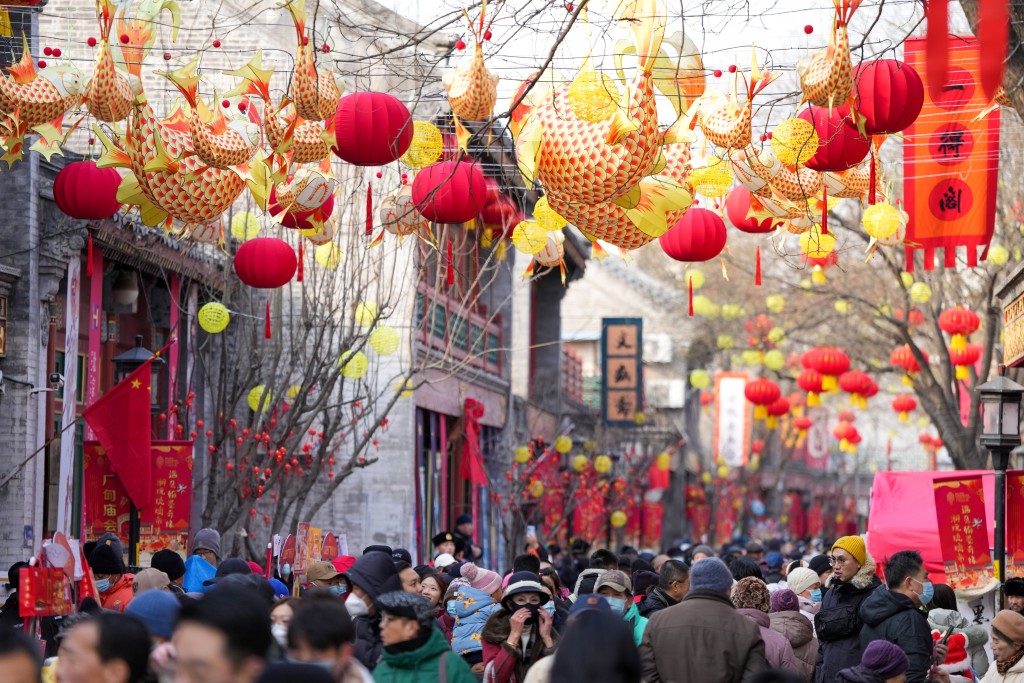 農曆新年期間，北京廠甸廟會盛況。（新華社）