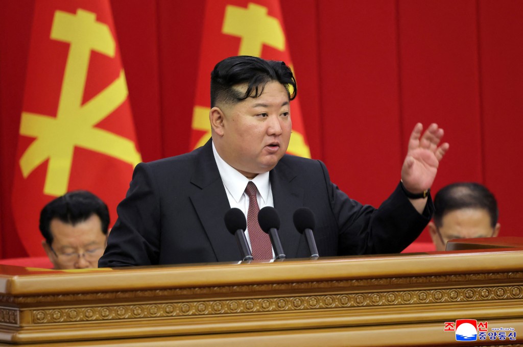 金正恩誓言加快軍事建設。法新社 金正恩誓言加快軍事建設。法新社