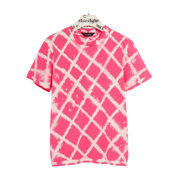 Starstyling粉紅色格紋T恤/原價$1,070、現售$749。