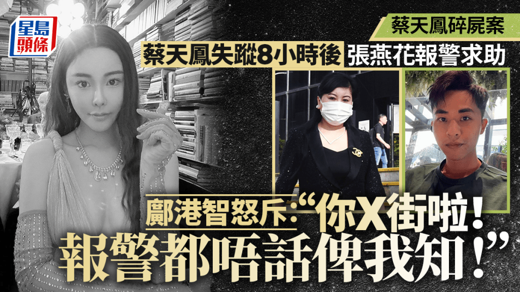 蔡天鳳碎屍案｜蔡母在蔡天鳳失蹤8小時後報警 鄺港智：「你X街啦！報警都唔話俾我知」