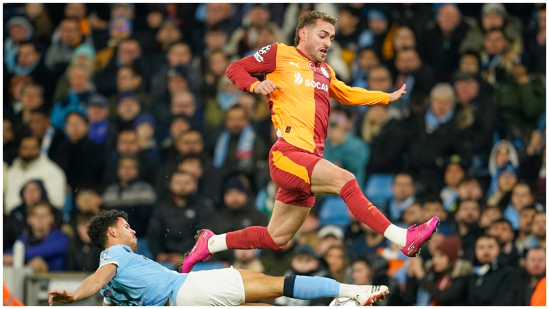 耶馬斯的突破是加拉塔沙雷首回合大勝的關鍵。AP