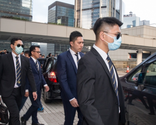 七警上訴案續審。（左至右）劉興沛、白榮斌、關嘉豪、黃偉豪。資料圖片