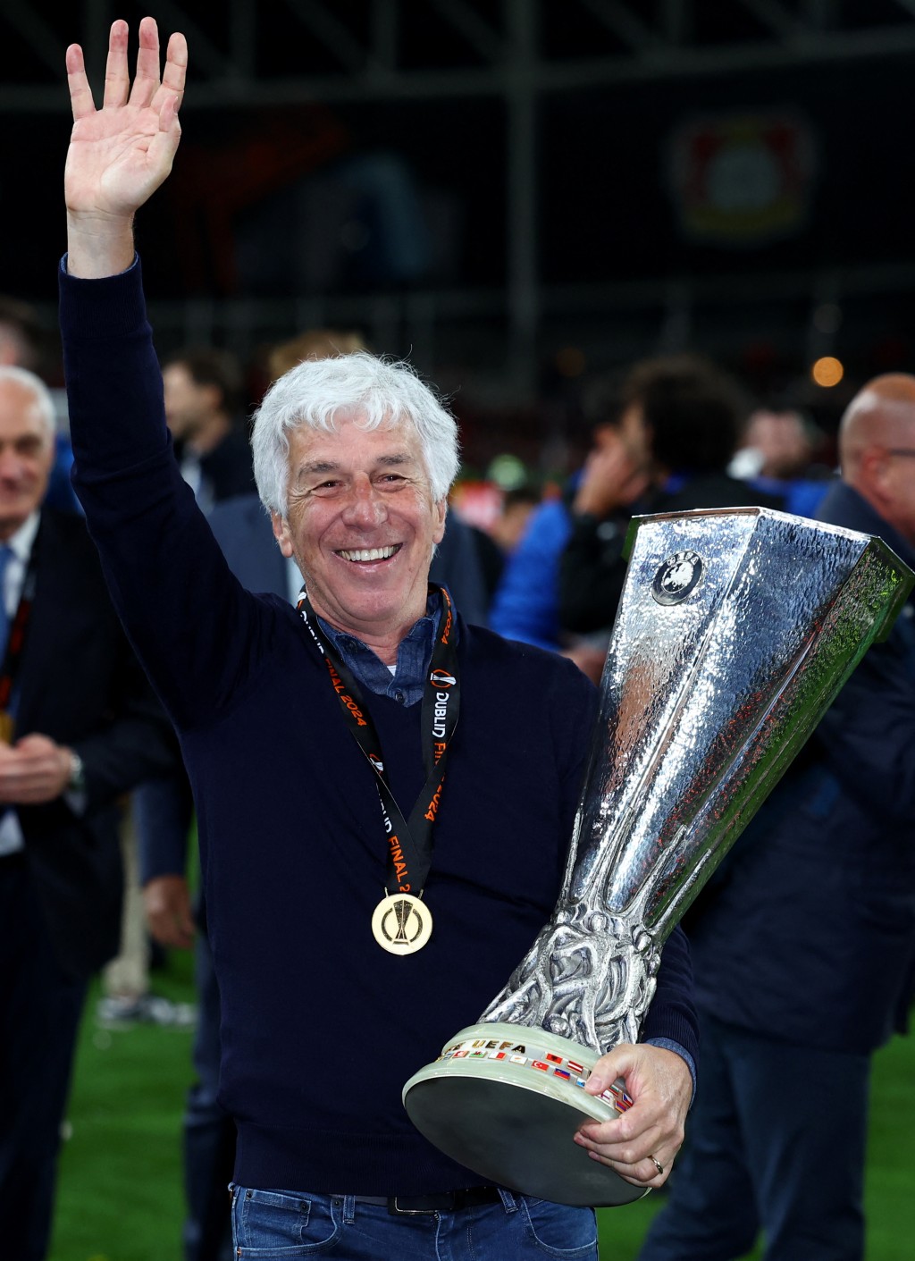 加斯柏连尼度过48年球员和教练生涯，终于首次捧杯。Reuters
