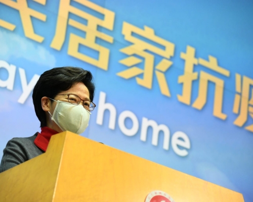 林鄭月娥表示,並無與終院首席法官談黎智英案。