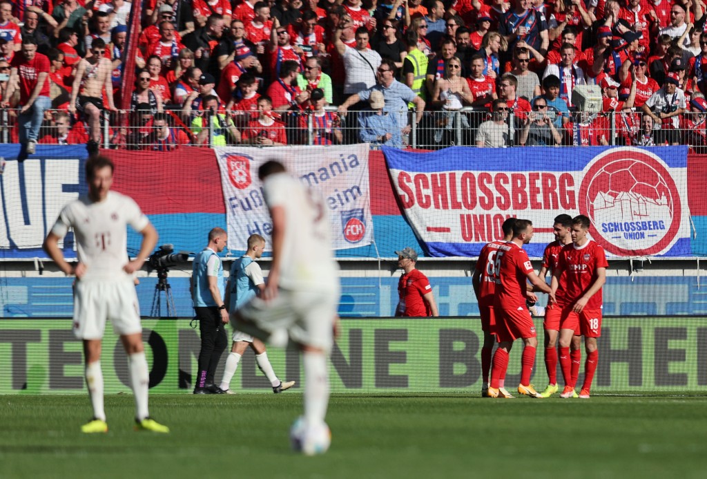 海登咸成德甲史上首次落后2球而反胜拜仁的升班马。Reuters