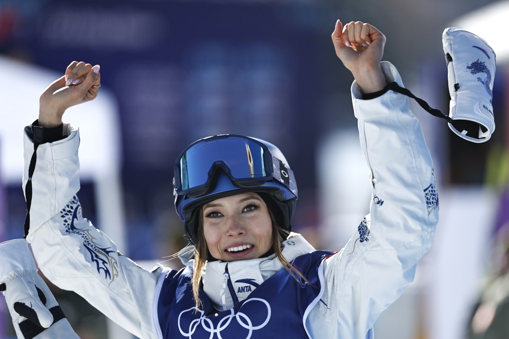 中國選手谷愛凌在意大利冬奧會。 新華社