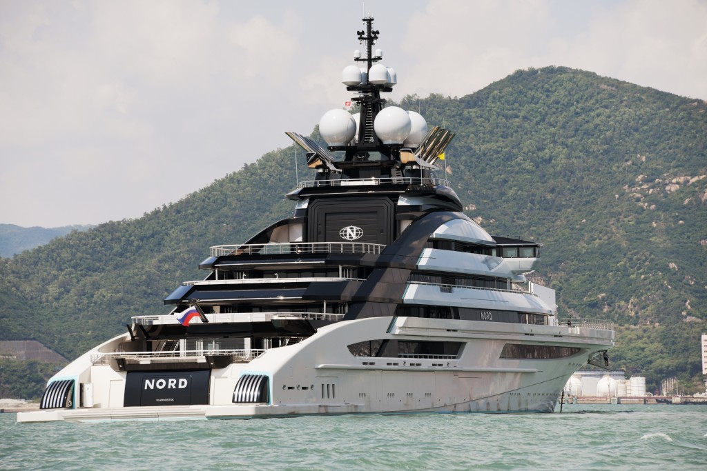 超级游艇「Nord」造价约40亿港元。资料图片