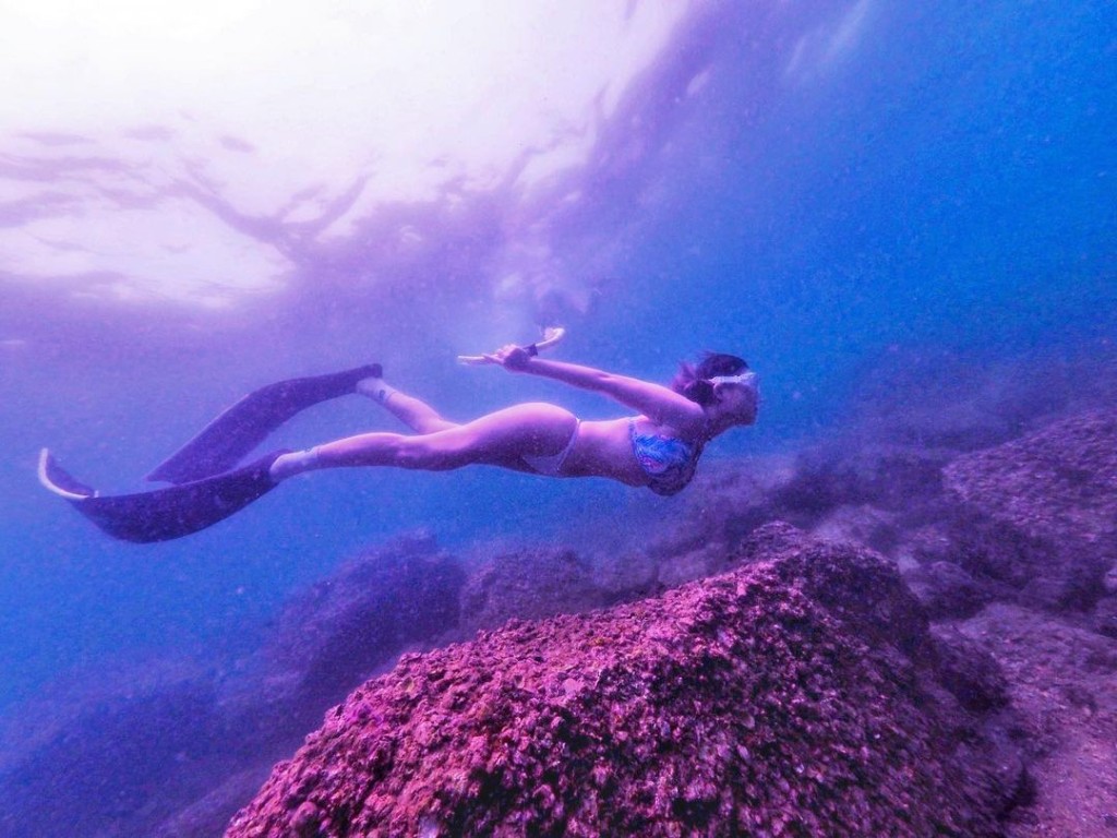 白雲最愛潛水。