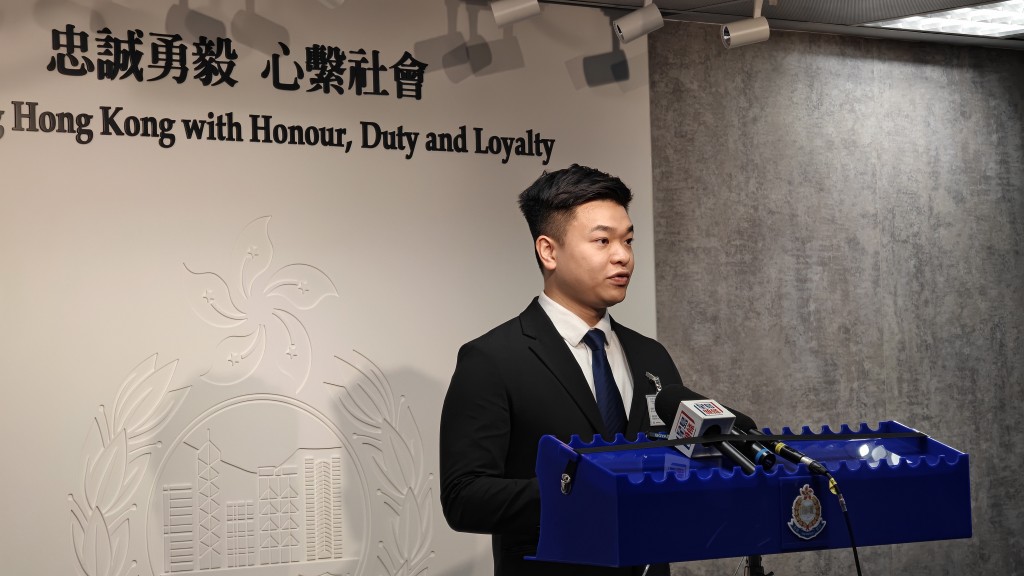 深水埗警區重案組高級督察梁偉軒講述案件。 深水埗警區重案組高級督察梁偉軒講述案件。