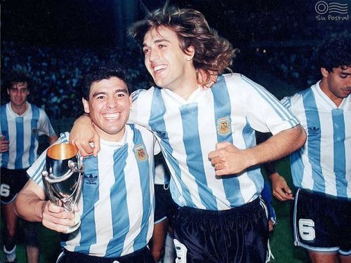 老馬和巴迪斯圖達在阿根廷國家隊曾合作三年。網上圖片
