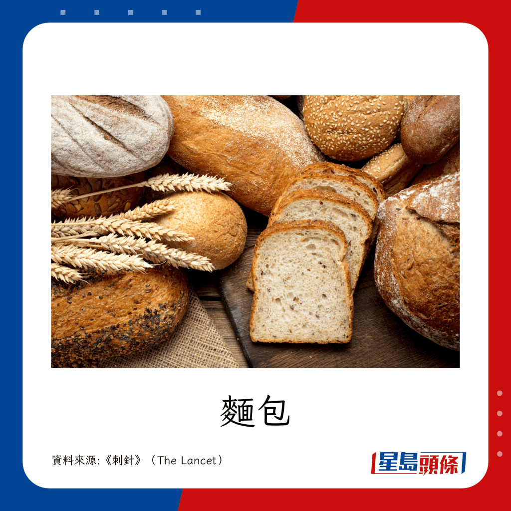 對健康有益的食物例子:麵包