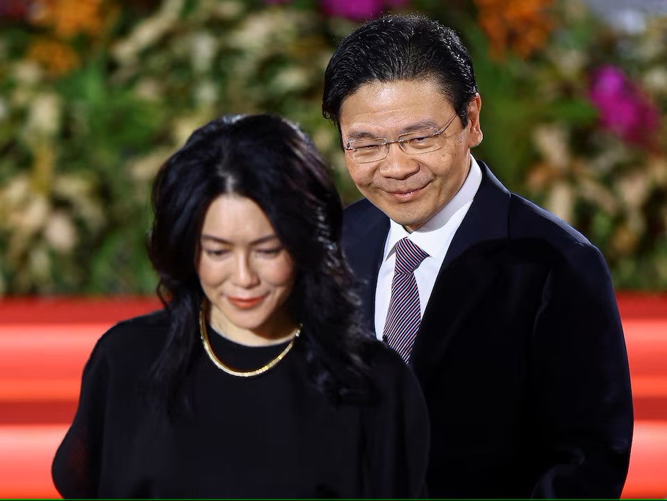 黃循財出身平民，15日晚宣誓就任新加坡總理。路透社