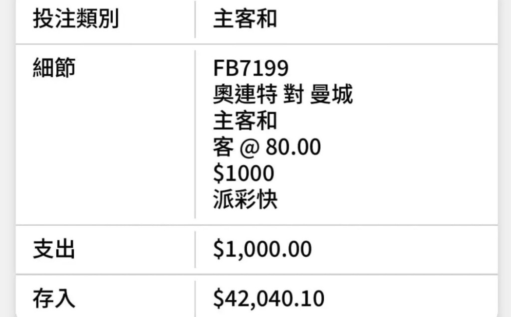 部份人購買後，即時透過「派彩快」功能收錢，仍能拿到約40倍的彩金。連登討論區